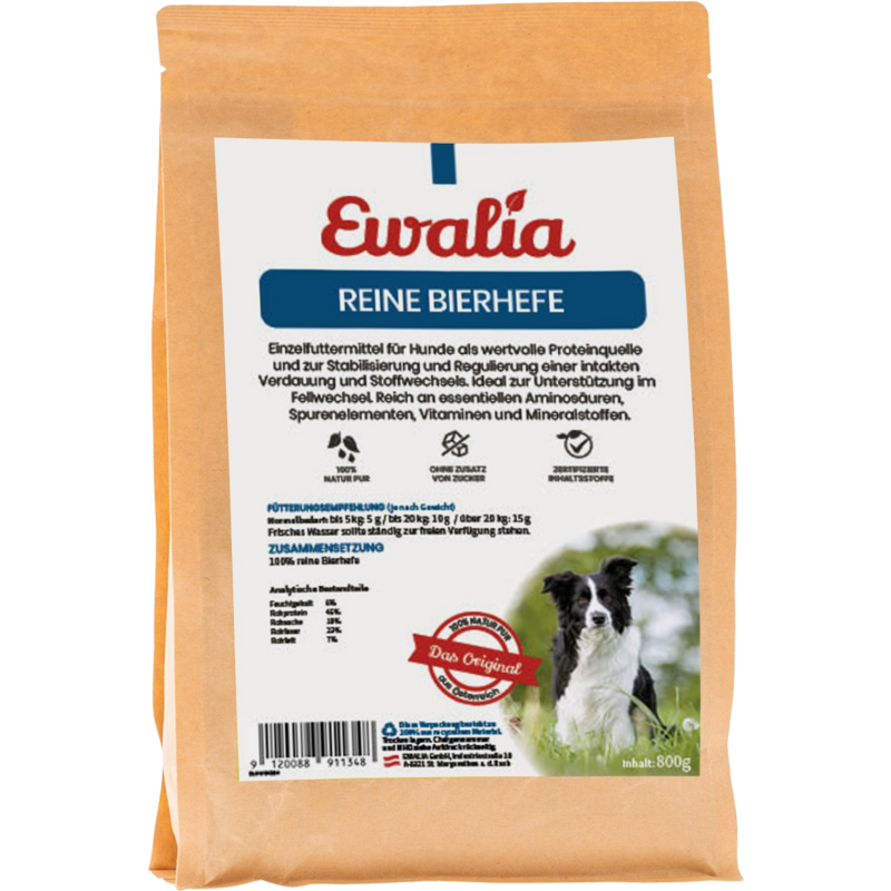 Ewalia Reine Bierhefe für Hunde - 800 g