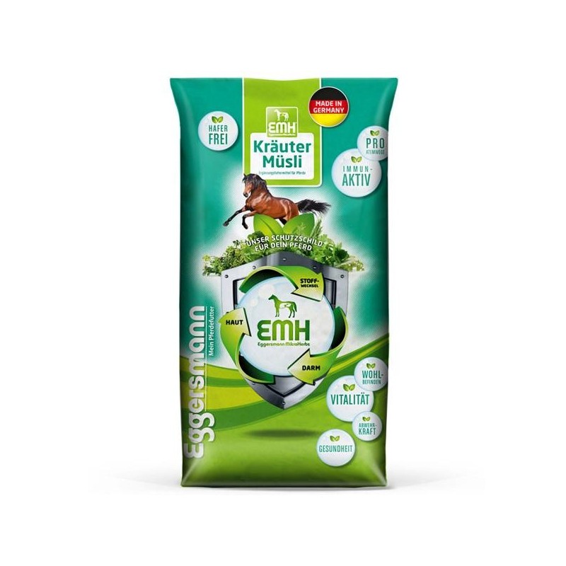 Eggersmann EMH Kräuter Müsli 20 kg Futter für Freizeitpferde