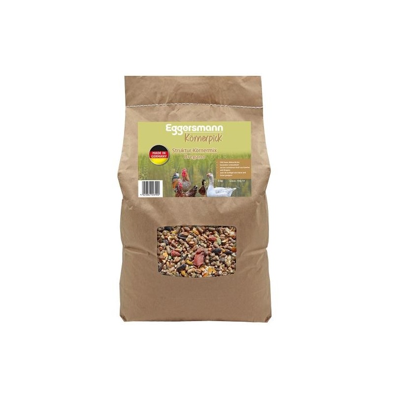 Eggersmann Körnerpick - Struktur-Körnermix Oregano 5 kg Alleinfutter für Geflügel