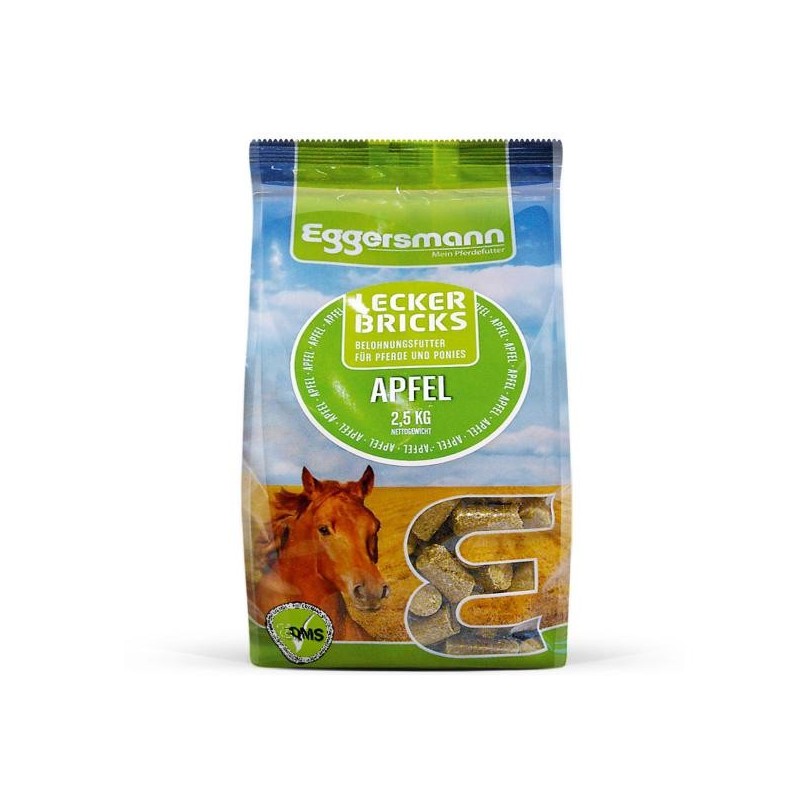 Eggersmann Lecker Bricks Apfel 2.5 kg Belohnungsfutter - MHD 08/2024