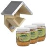 Eggersmann volaris - Erdnussbutter natur 3 x 350 g + Esschert Design Erdnussbutterhaus