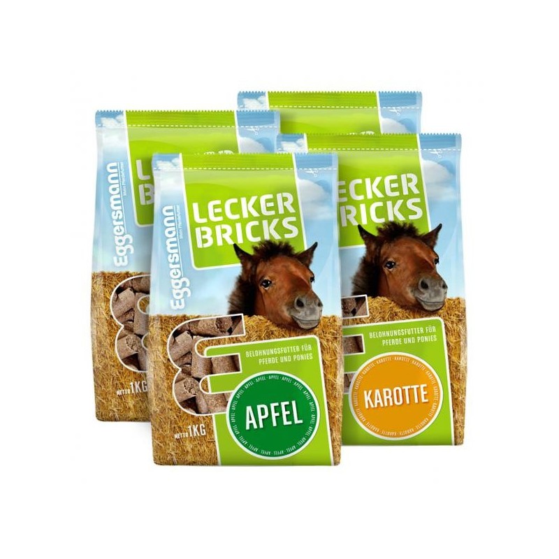 Eggersmann Lecker Bricks 4er Set - Apfel, Karotte Belohnungsfutter