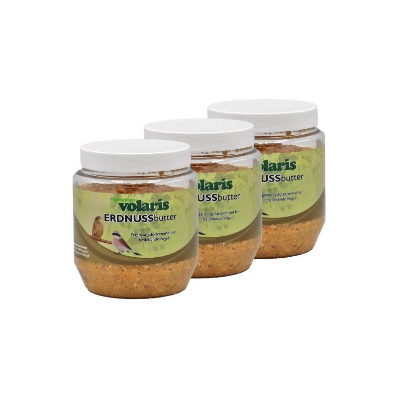 Eggersmann volaris - Erdnussbutter natur 3 x 350 g Wildvogelfutter