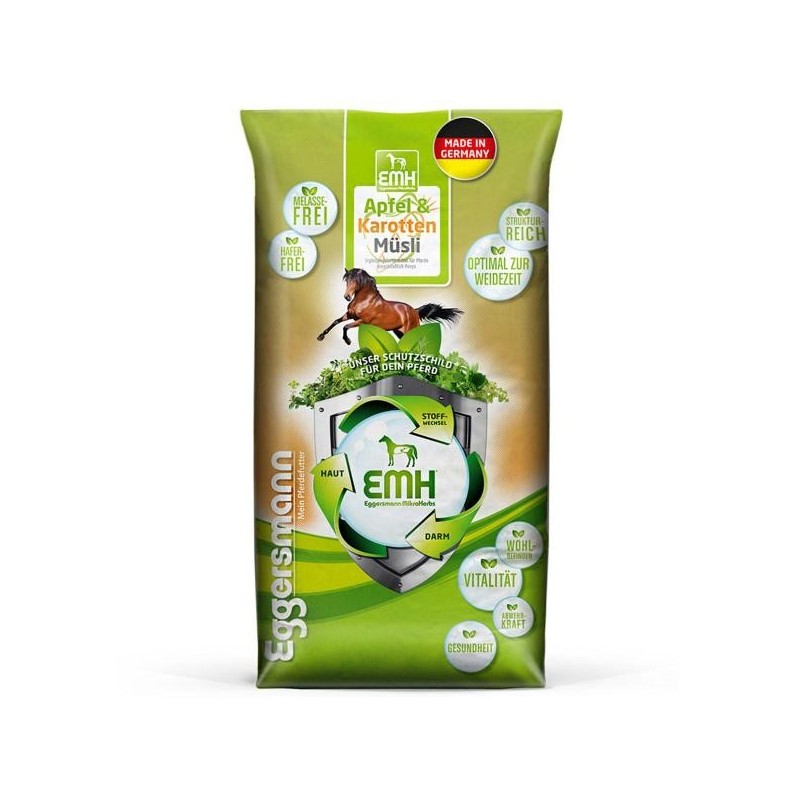 Eggersmann EMH Apfel & Karotten Müsli 15 kg Futter für Freizeitpferde