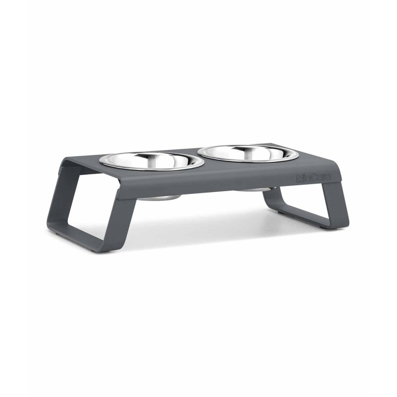 MiaCara Desco Dog Feeder Alu Grey / S