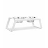 MiaCara Desco Dog Feeder Alu White / L