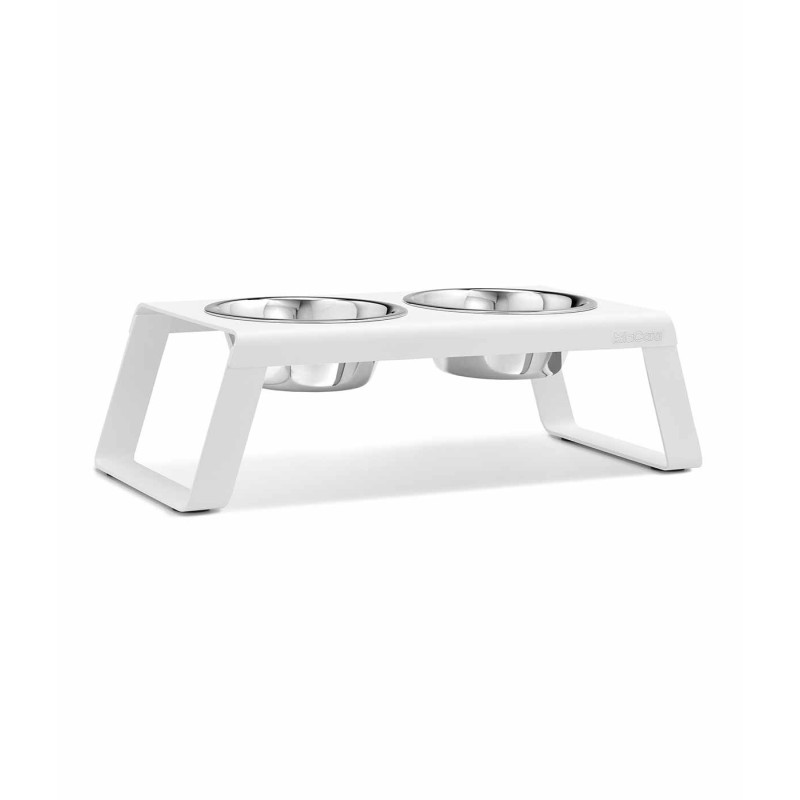 MiaCara Desco Dog Feeder Alu White / M