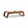 MiaCara Desco Dog Feeder Wood Walnut / S