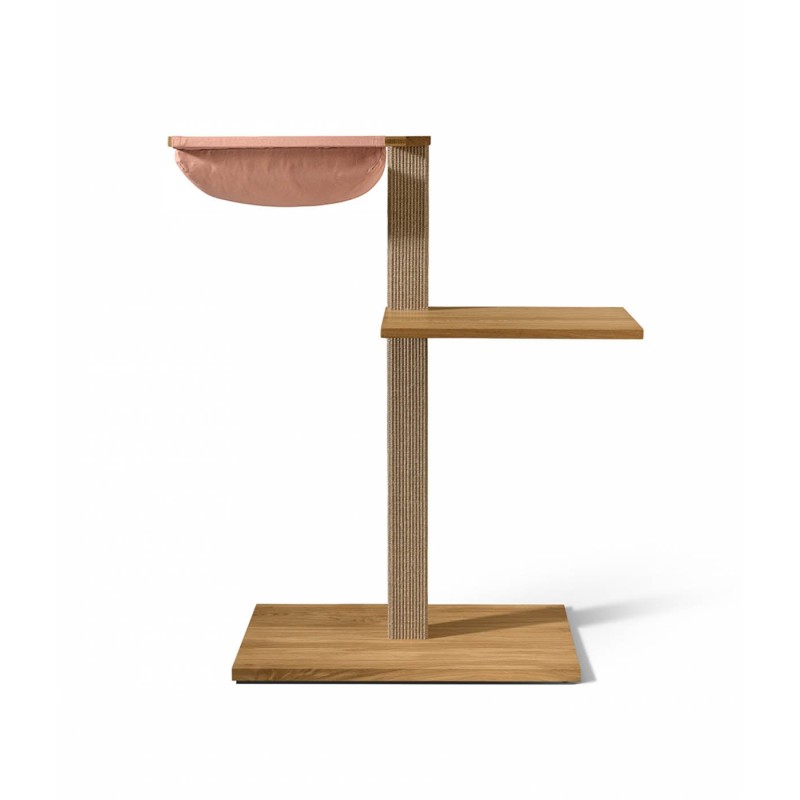 VIU-2 Cat Tree – Natural Oak Beige / Dusty pink