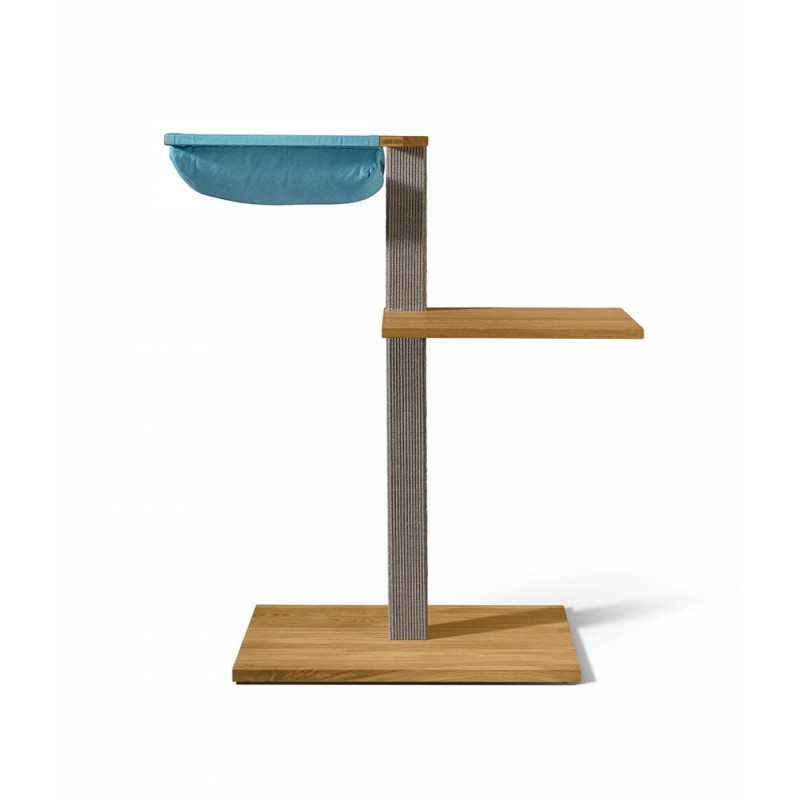 VIU-2 Cat Tree – Natural Oak Grey / Pacific blue