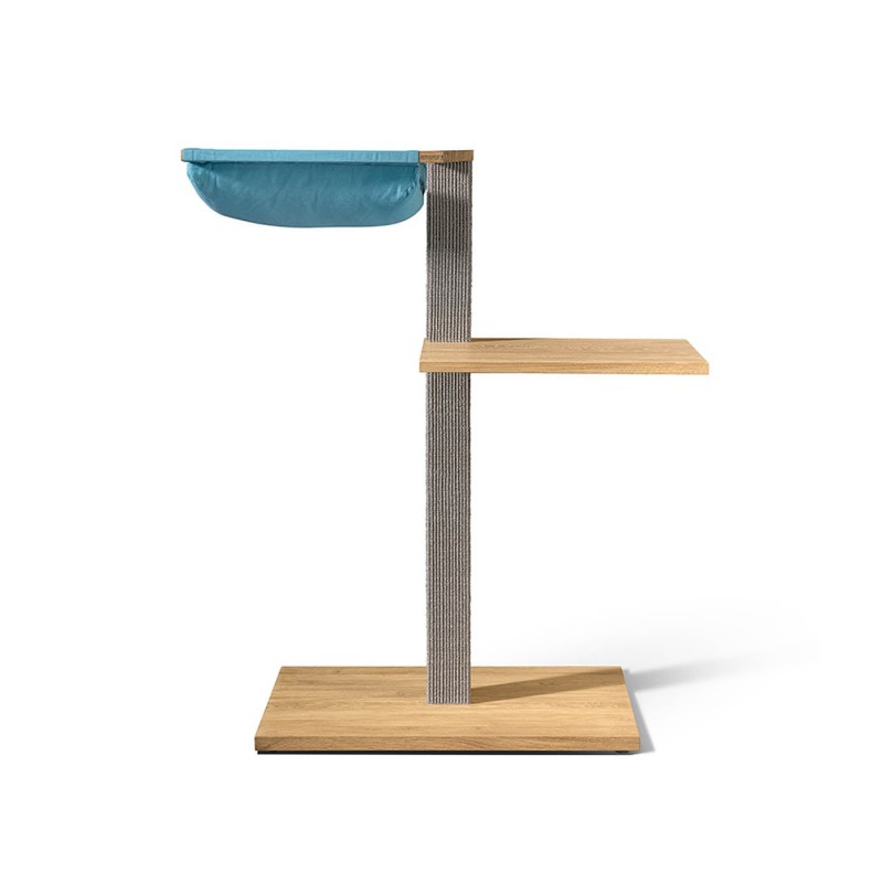 VIU-2 Cat Tree – White Oak Grey / Pacific blue