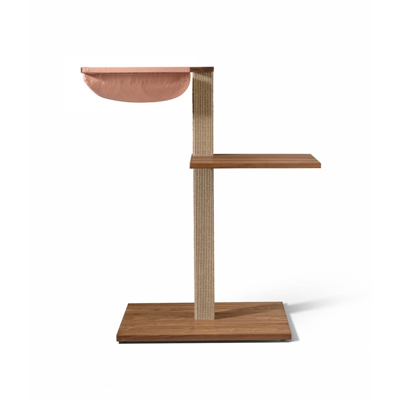 VIU-2 Cat Tree – Walnut Beige / Dusty pink