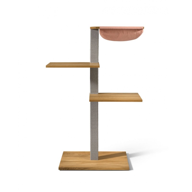 VIU-3 Cat Tree – Natural Oak Grey / Dusty pink