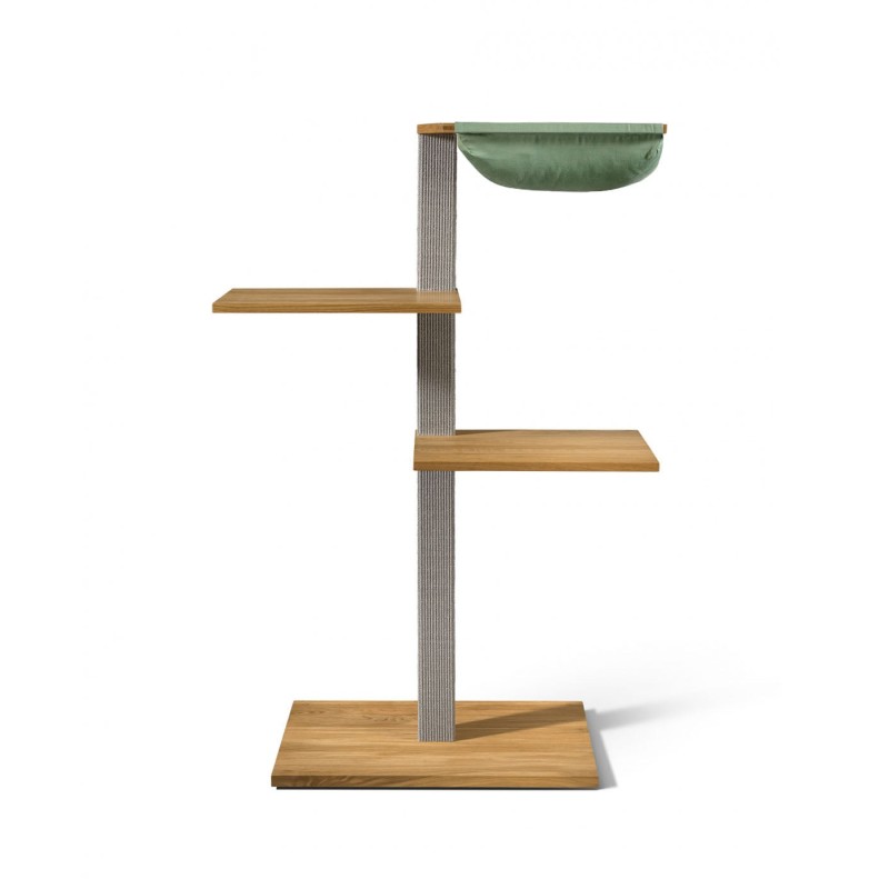 VIU-3 Cat Tree – Natural Oak Grey / Patina green