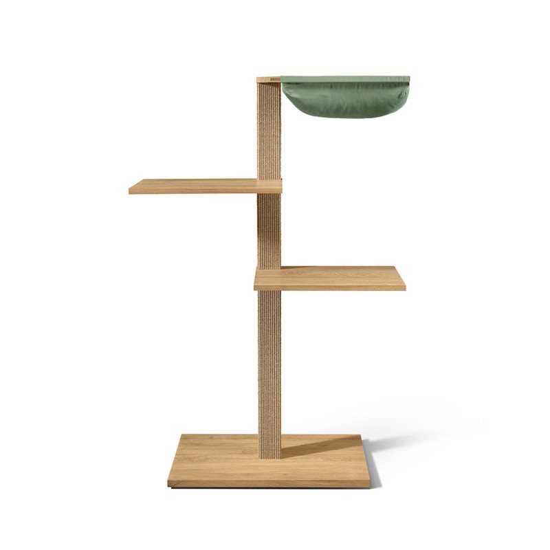 VIU-3 Cat Tree – White Oak Beige / Patina green