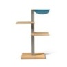 VIU-3 Cat Tree – White Oak Grey / Pacific blue