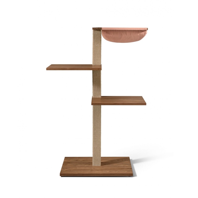 VIU-3 Cat Tree – Walnut Beige / Dusty pink