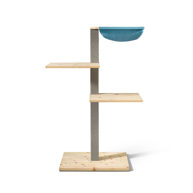 VIU-3 Cat Tree – Stone Pine Grey / Pacific blue