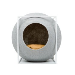 The Cube Cat Cave Light Grey