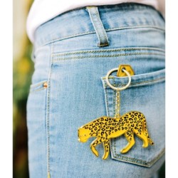 Oversized Leopard Keyring