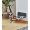 MiaCara Arco Cat Feeder with Stainless Steel Bowls HPL Grey