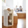 MiaCara Torre Scratching Post – Size S Ash Natural/Felt Beige