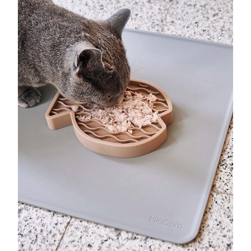 MiaCara Tova Cat Placemat Slate