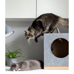 TULA Cat House Round Grey