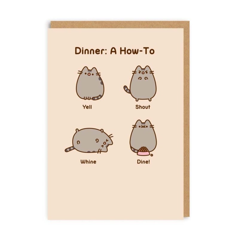 Dinner: A How To Pusheen Greeting Card