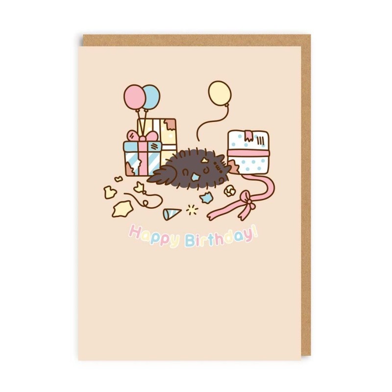 Happy Birthday Scene Pusheen Greeting Card