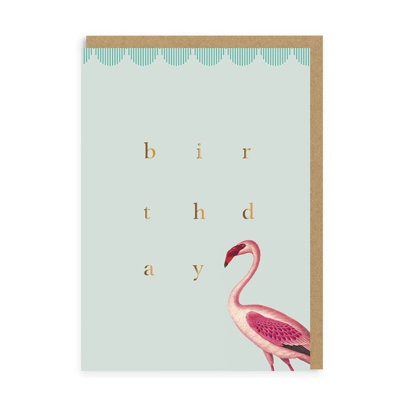 Birthday Flamingo Greeting Card