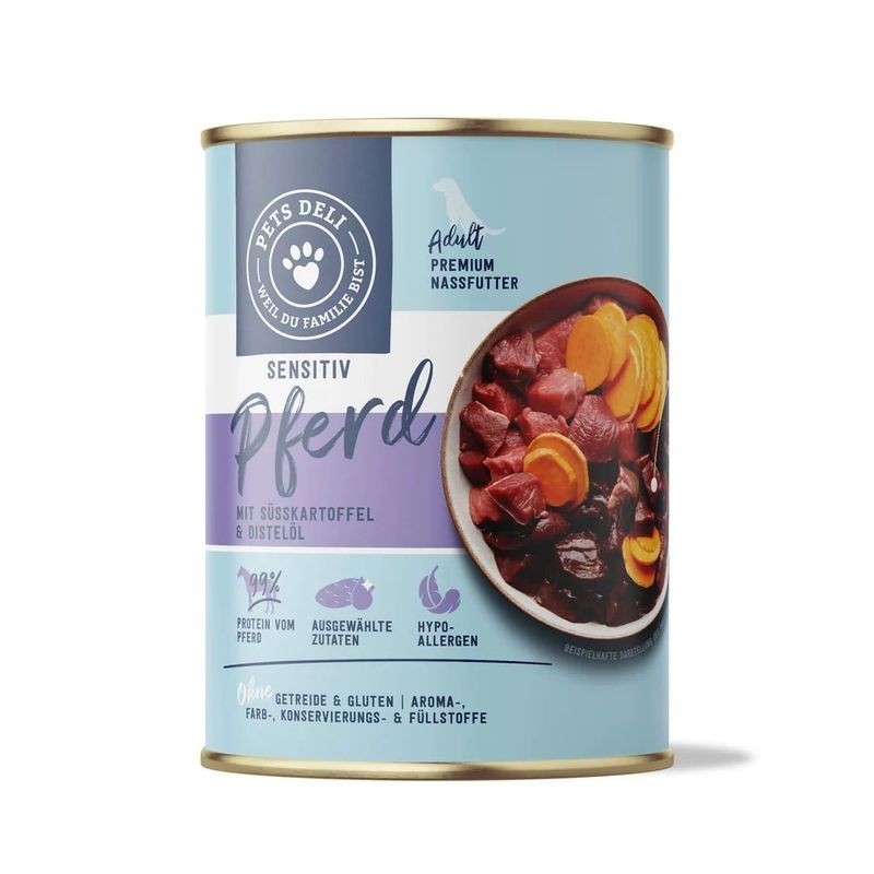 PetsDeli Premium Nassfutter Sensitiv Pferd