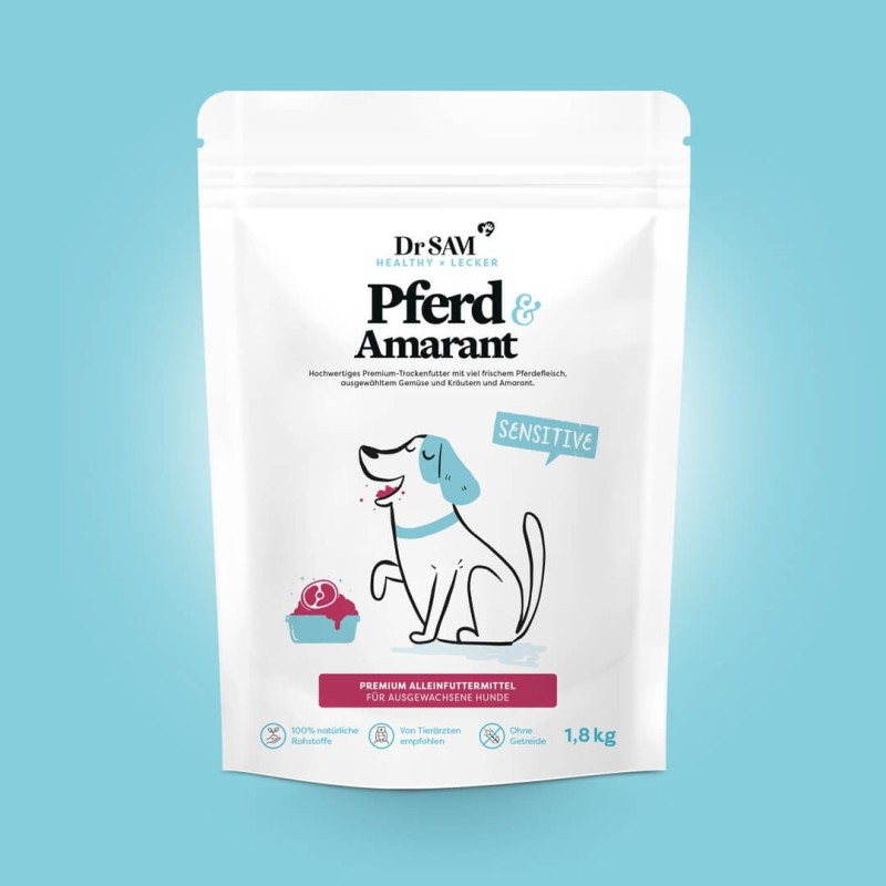 Premium Trockenfutter Pferd & Amarant für Hunde - 1,8 kg