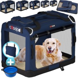 Hundebox Blau S 50x34x36cm