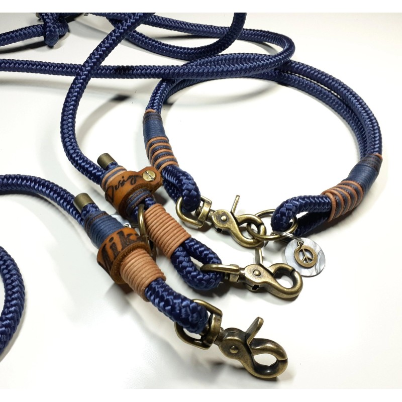 Halsband Set ELVIS in navy | Beschläge: Zinkdruckguss | Auswahl: Halsband