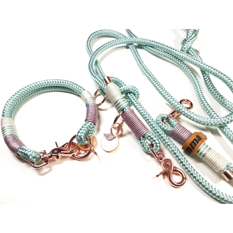 Halsband Set KIM in mint | Beschläge: Zinkdruckguss | Auswahl: Halsband