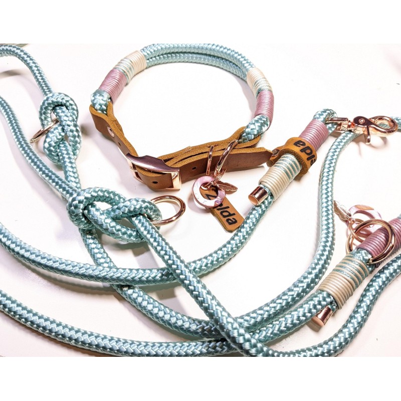 Halsbandset ZELDA in mint | Auswahl: Halsband | Beschläge: Roségold