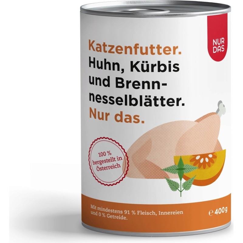 NUR DAS Huhn und Kürbis Dose 400g - 400 g