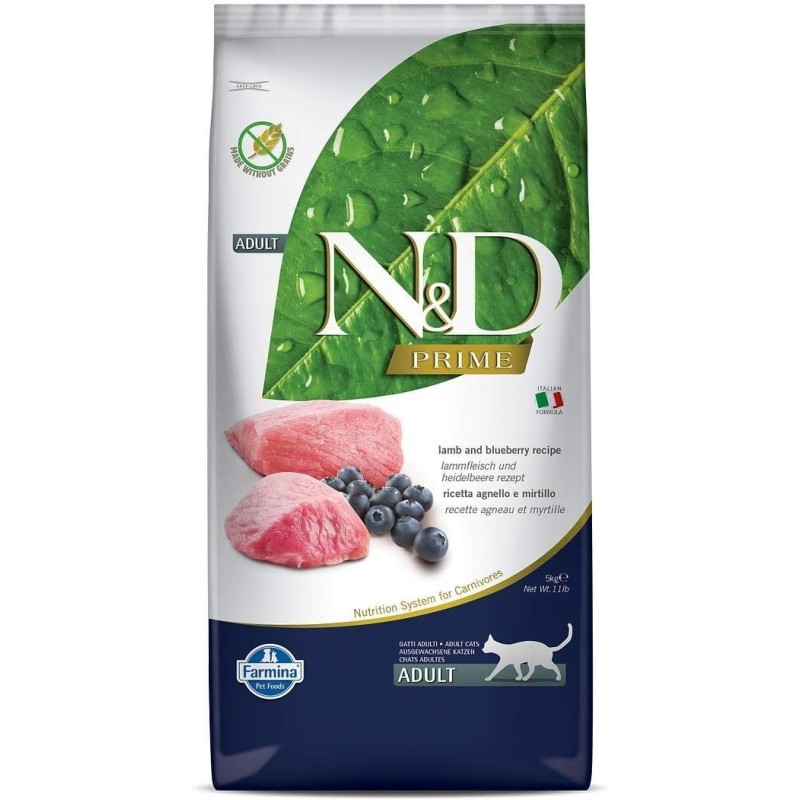 FARMINA N&D Prime Lamb & Blueberry - Trockenfutter für Katzen - 5 kg