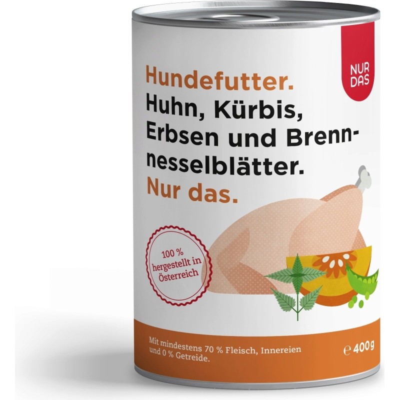 NUR DAS Huhn und Kürbis Dose 400g - 400 g