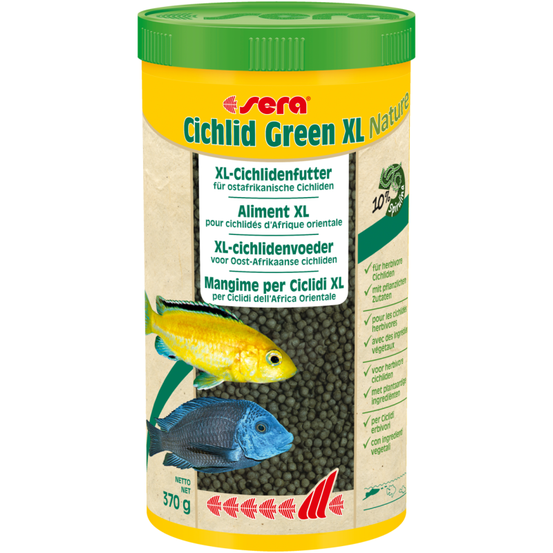 sera Cichlid Green XL Nature, 1000 ml (370 g)