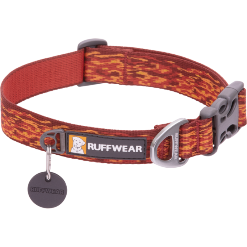 Ruffwear Flat Out Hundehalsband Ember Distortion - 28 - 36 cm