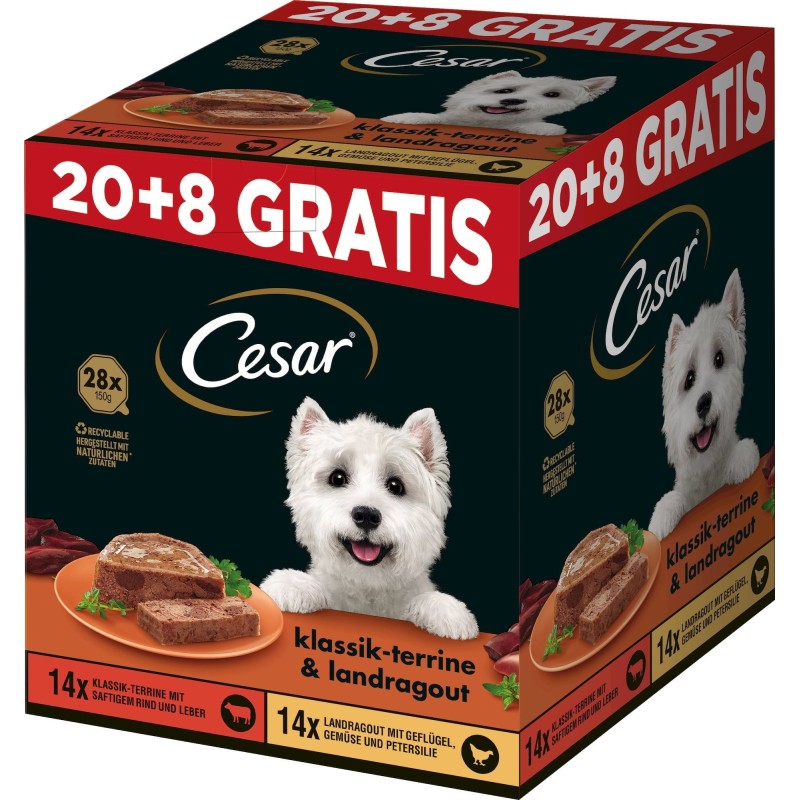 Cesar PLUSPACK 20 + 8 GRATIS (2 Sorten) - 1 Stk