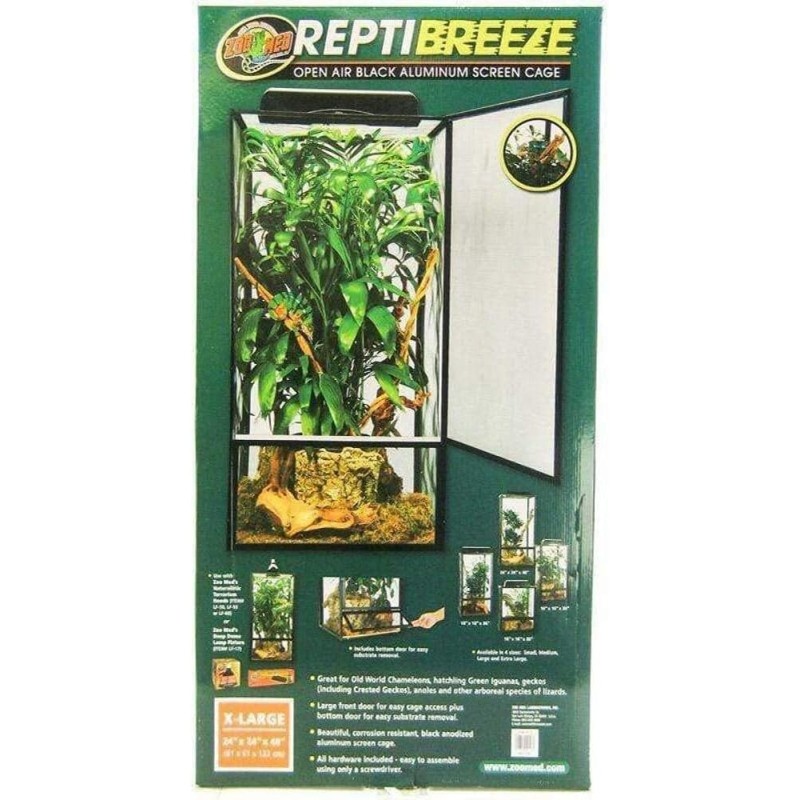 Zoo Med ReptiBreeze Alum Screen Cage 61x61x122cm