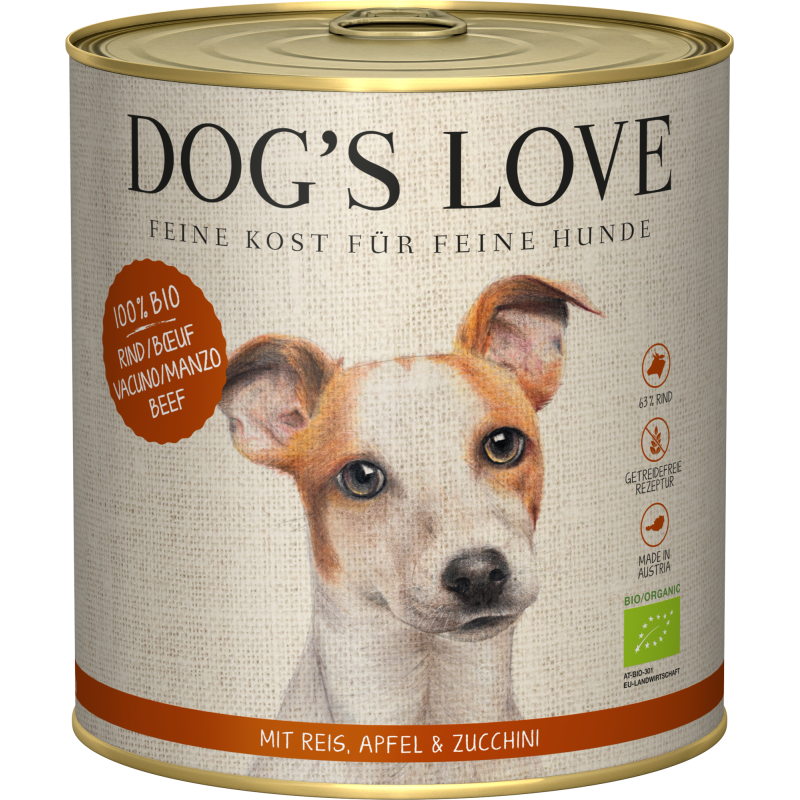 Dog's Love Hundefutter BIO Rind - 800 g