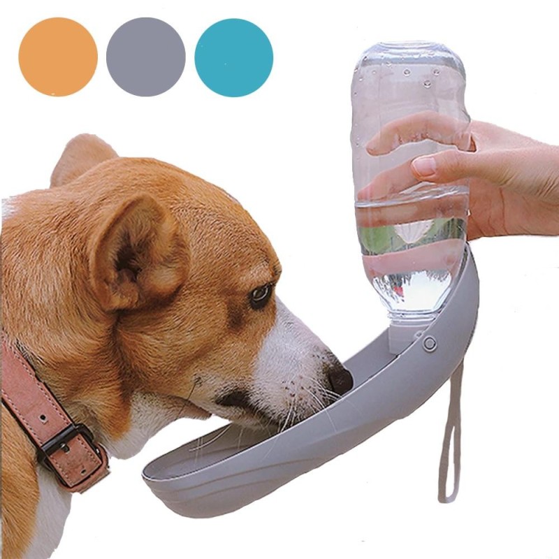 550 ml tragbare Haustier-Wasserflasche für kleine, mittelgroße und große Hunde, faltbarer, leichter Trinknapf für Hunde, Outd