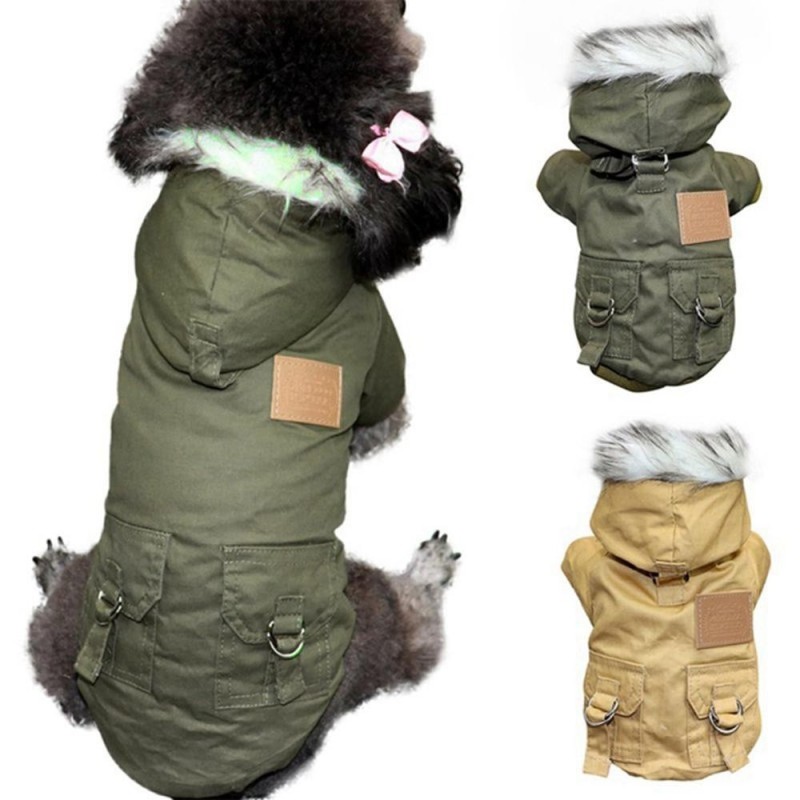 Hundekleidung Winter Welpe Haustier Hundemantel Jacke für kleine mittelgroße Hunde verdicken warme Chihuahua Yorkies Hoodie H