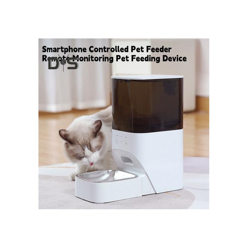 5G WiFi Automatic Cat Feeder with Feeder Smart Alarm Feeding Record WiFi Controlled App Dual Power 4L Capacity Pet Dispenser