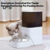 5G WiFi Automatic Cat Feeder with Feeder Smart Alarm Feeding Record WiFi Controlled App Dual Power 4L Capacity Pet Dispenser