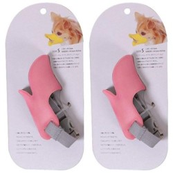 H Tech dog duck muzzle S, pink, 2 pieces